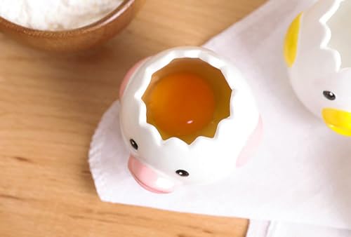 Cute Ceramics Egg Separator: Vomiting Chicken Gadget