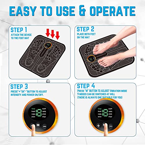 Portable EMS Foot Massager for Pain Relief and Circulation