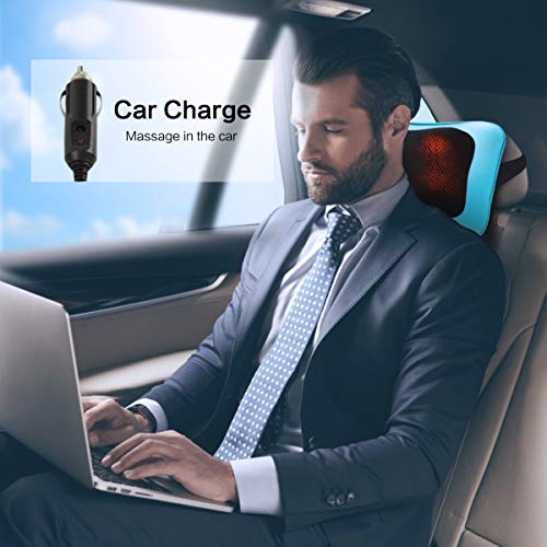 Shiatsu Neck Back Massager Pillow with Heat - Deep Tissue Massage
