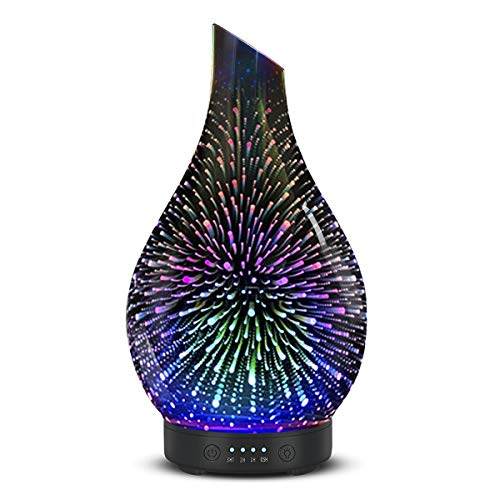 Ultrasonic Aroma Diffuser with Handmade Glass - 7 Colors