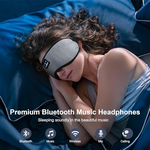 Bluetooth Headphones Eye Mask, Ultra-Soft Sleep Accessory