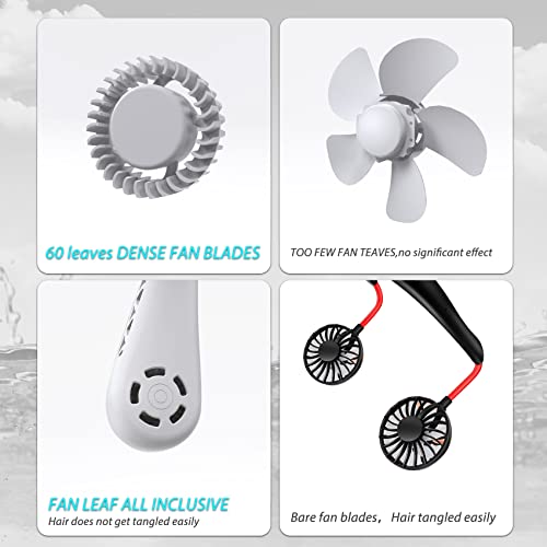 Portable Bladeless Neck Fan - USB Rechargeable, 3 Speeds