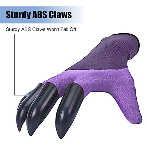 Purple Garden Genie Gloves with Claws - 2 Pairs