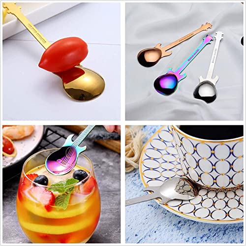 Colorful Guitar Coffee Teaspoons Set - 7pcs