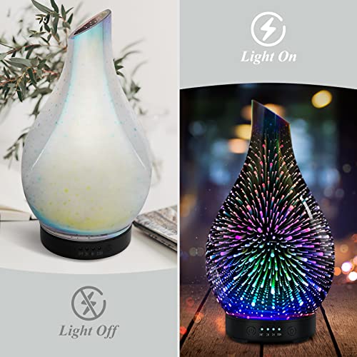 Ultrasonic Aroma Diffuser with Handmade Glass - 7 Colors