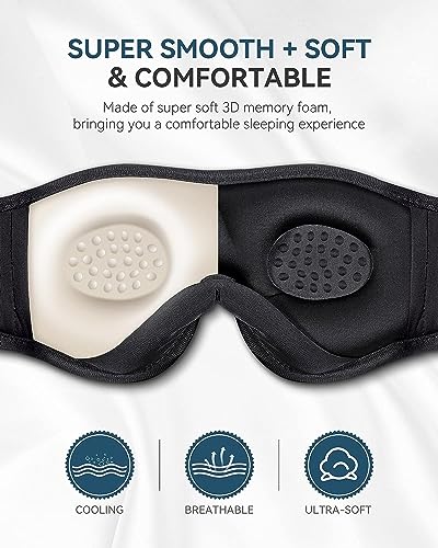 Musicozy Bluetooth Sleep Mask - 3D Headphones