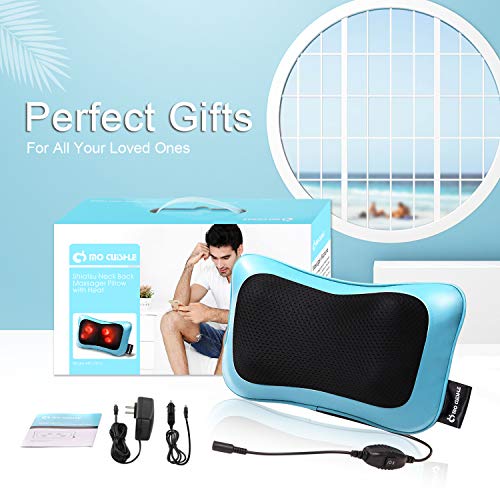 Shiatsu Neck Back Massager Pillow with Heat - Deep Tissue Massage