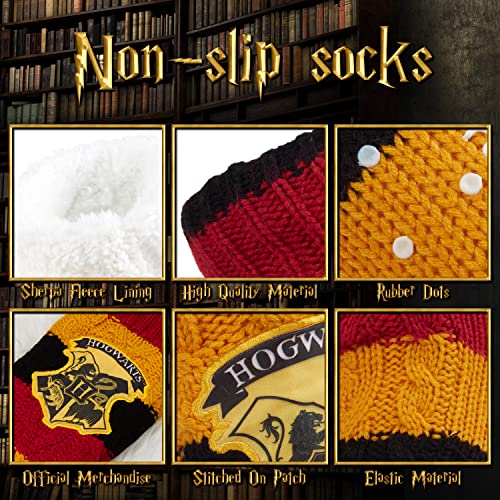 Harry Potter Slipper Socks - Knitted Women's Fluffy (Multi)