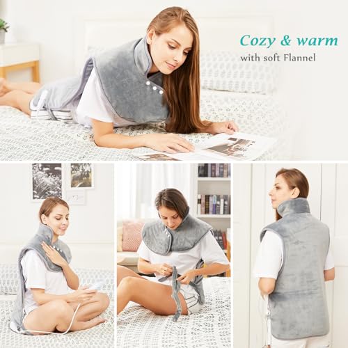 Electric Heating Pad for Pain Relief - Comfort Grey