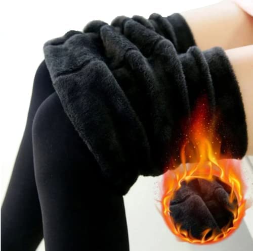 Gadgets Mafia Fur Fleece Lined Leggings, Black