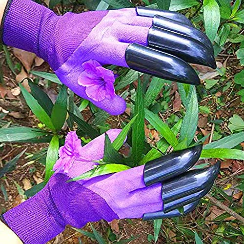 Purple Garden Genie Gloves with Claws - 2 Pairs