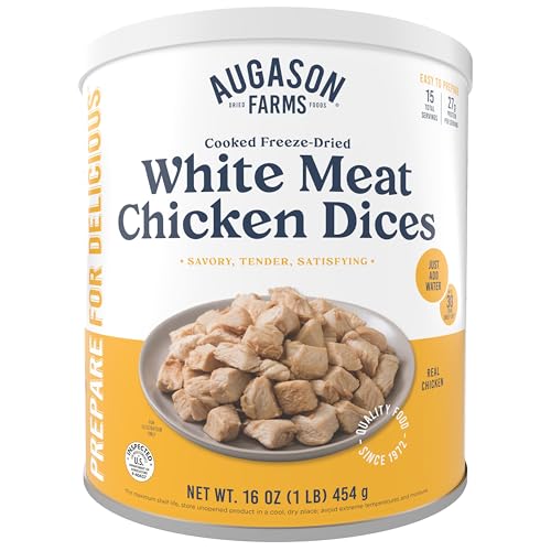 Augason Farms White Meat Chicken Freeze-Dried Dehydrator, 16 oz