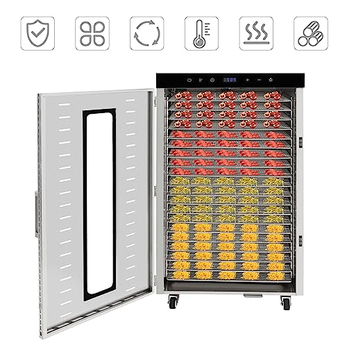 20-Tray Large Food Dehydrator for Jerky, Fruits, Vegetables