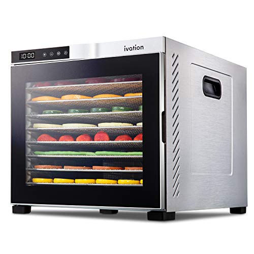 Ivation 10 Tray Food Dehydrator | 1000w, Digital