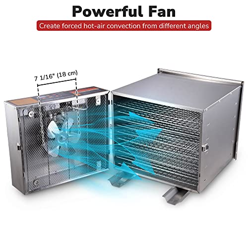 55L Commercial Stainless Steel Food Dehydrator - 10 Tray