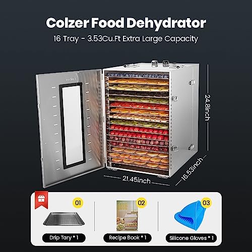 COLZER 16 Tray Stainless Steel Food Dehydrator