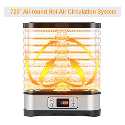 8-Tray Food Dehydrator with Digital Timer and Temperature Control