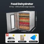 COLZER 16 Tray Stainless Steel Food Dehydrator