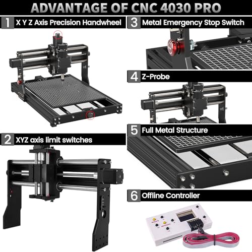 MYSWEETY CNC Wood Router, 500W Spindle, GRBL Control