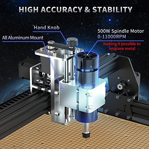 500W CNC Wood Router - MYSWEETY 3 Axis