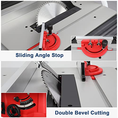 10" Table Saw with Dust Collector Port, Stand