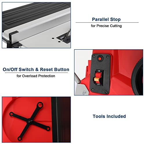10" Table Saw with Dust Collector Port, Stand