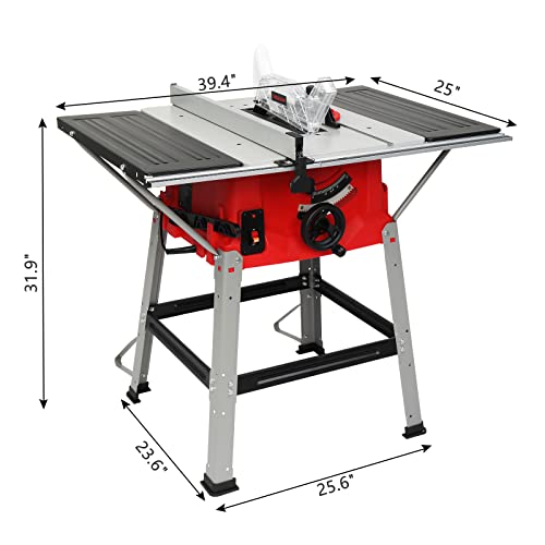 10" Table Saw with Dust Collector Port, Stand