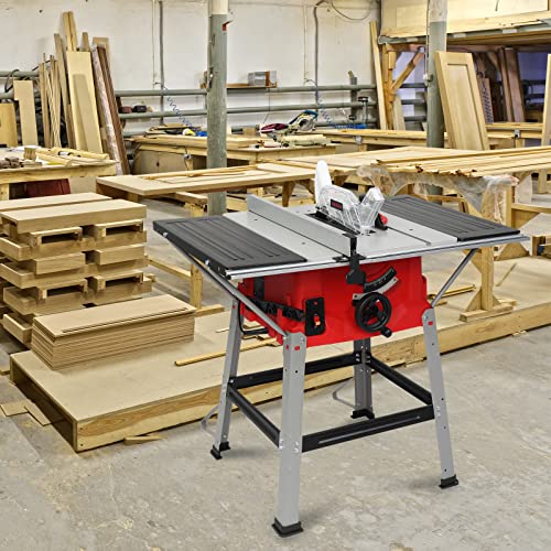 10" Table Saw with Dust Collector Port, Stand