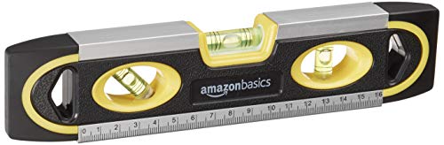 9-Inch Magnetic Torpedo Level and Ruler, 180/90/45 Degree Bubbles