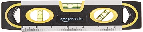 9-Inch Magnetic Torpedo Level and Ruler, 180/90/45 Degree Bubbles