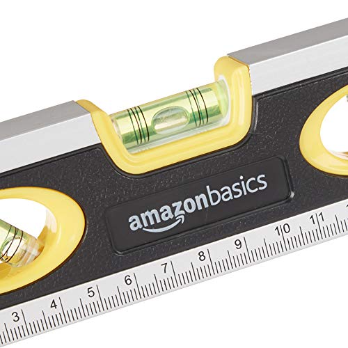 9-Inch Magnetic Torpedo Level and Ruler, 180/90/45 Degree Bubbles