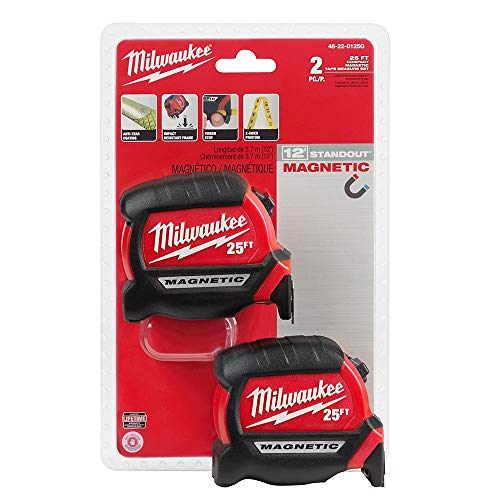 Milwaukee - 25 ft. Magnetic Tape Measure - 2-Pack