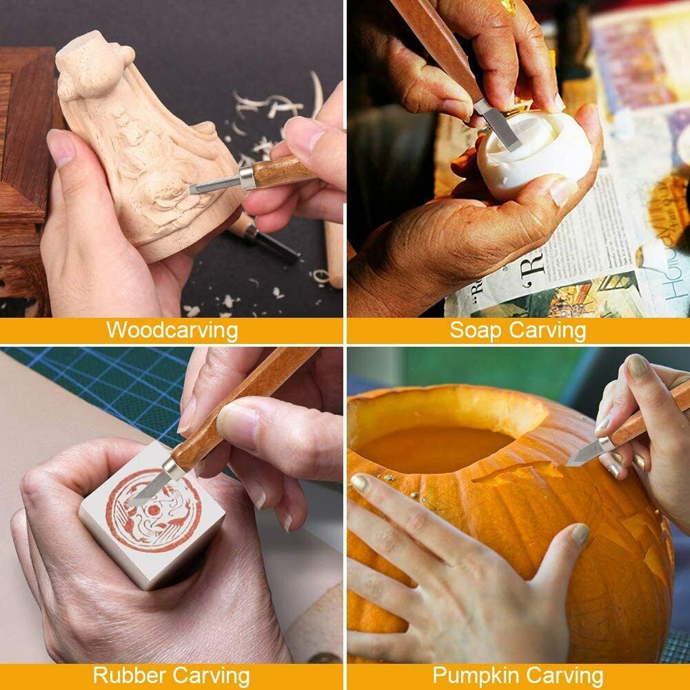 12-Piece Professional Wood Carving Chisel Set