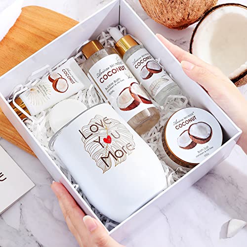 Women's Spa Gift Box: Coffee Mug, Bubble Bath, Hand Cream