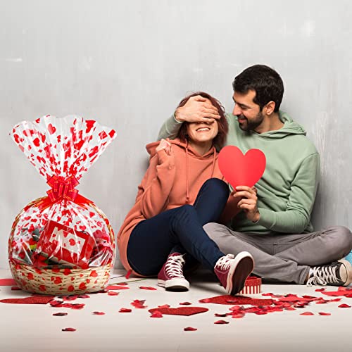 12 Large Valentine Basket Bags with 10 Bows