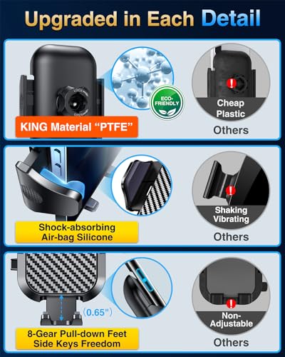 VANMASS Car Phone Holder - Upgraded Steel-Hook Air Vent Mount