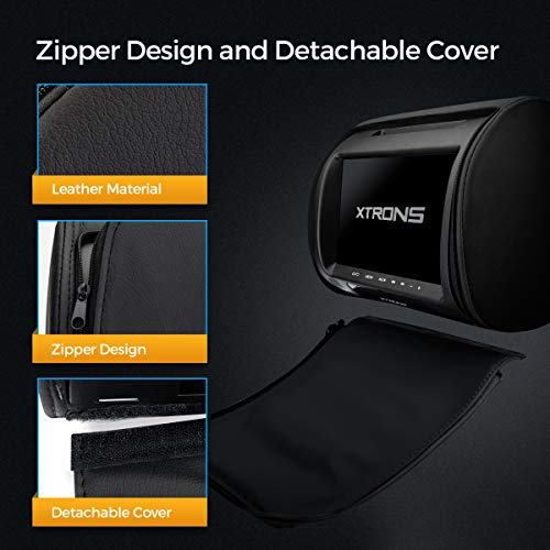 XTRONS Car Headrest DVD Player, 9 Inch Screen, Dual Monitor