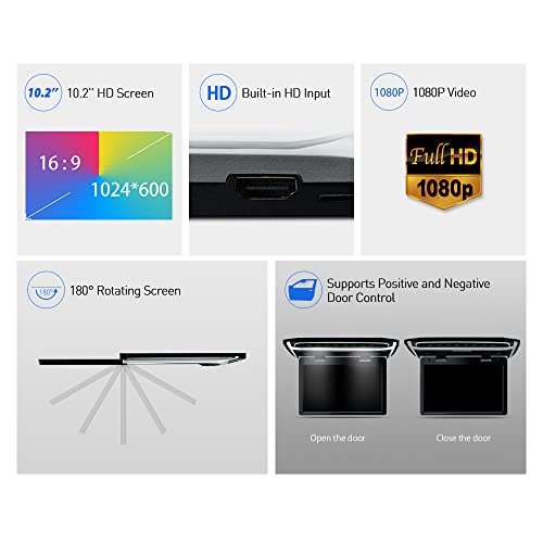 XTRONS® 10.2" Car Roof Monitor HDMI Port