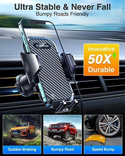 VANMASS Car Phone Holder - Upgraded Steel-Hook Air Vent Mount