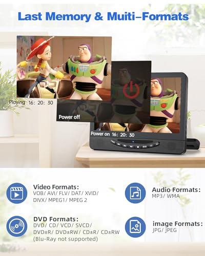 12" Dual Screen Car DVD Player with HDMI Input