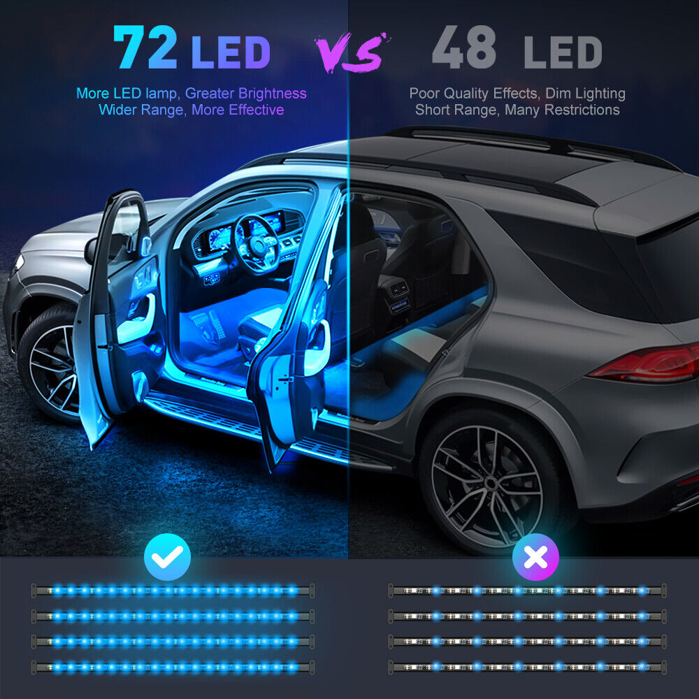 RGB LED Lights for Car Interior Decoration