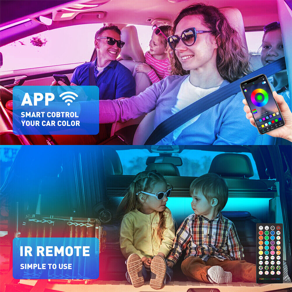 Multicolor Car Interior Atmosphere LED Strip Lights