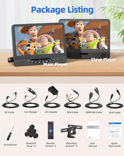 12" Dual Screen Car DVD Player with HDMI Input