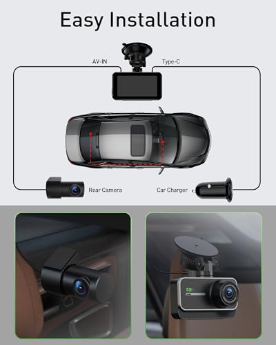 Dual Dash Cam for Cars - 4K and 1080P