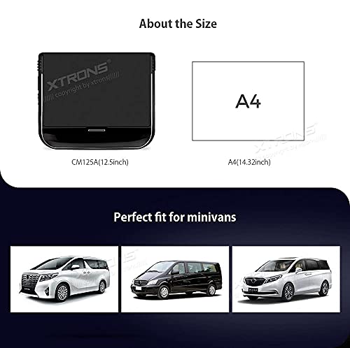 XTRONS 12.5" Android Car Roof Monitor, HDMI, USB