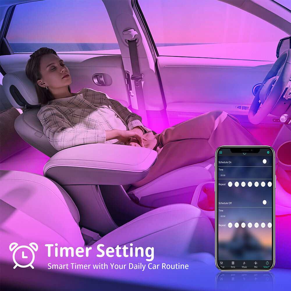 Multicolor Car Interior Atmosphere LED Strip Lights