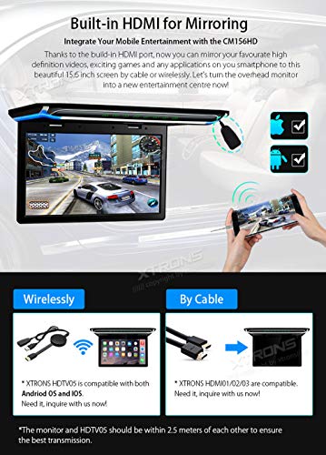 15.6" Ultra-Thin FHD Car Roof Monitor with HDMI