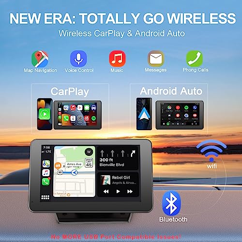 Wireless Car Stereo with Apple Carplay/Android Auto