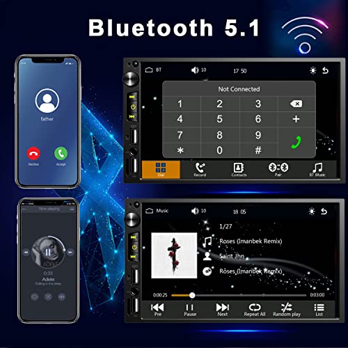 7" Car Stereo: Apple Carplay, GPS Navigation, Bluetooth