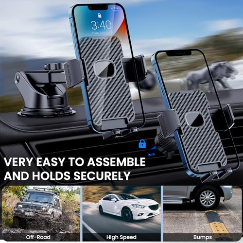 GUWEZ Car Mount Phone Holder for iPhone